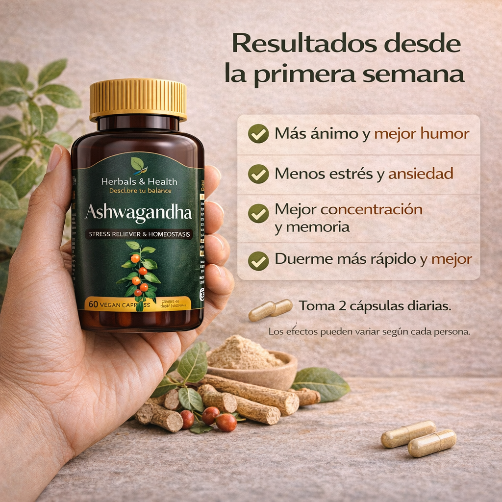 Ashwagandha - Apoyo Profundo al Bienestar y Descanso Diario