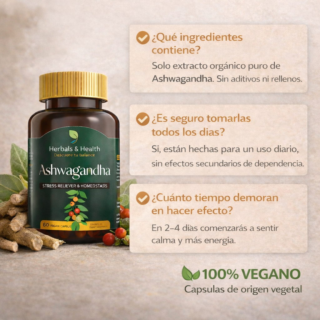 Ashwagandha - Apoyo Profundo al Bienestar y Descanso Diario